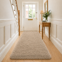 (80x150cm-Runner Rug, Beige) Shaggy Rug-Non Slip Faux Fur Extra Large Area Rugs for Livingroom Bedroom Carpet