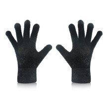 Gants tactiles en chenille pour femmes avec poignet élastique