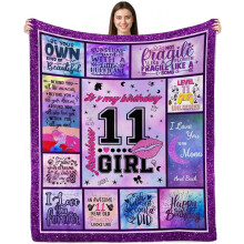12th Birthday Gifts for Girls – Soft Blanket (50x60in), Compatible with Kids’ Room Decor