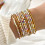 Bohemian Stackable Bead Bracelet Handmade Crystal Pearl 1