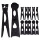 Svart plast fotoram bakstativ 12-pack 1