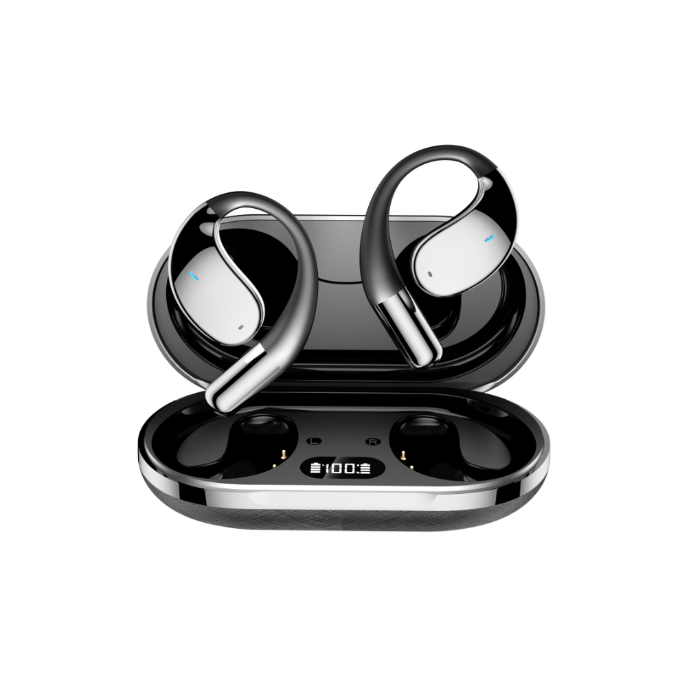 (Black) New Wireless Bluetooth Earphones Headphones Sport Gym Earbuds With Mic Sweatproof Black 4069369497469