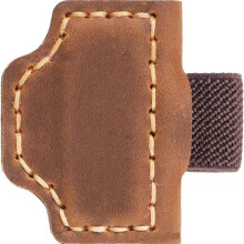 Premium Magnetischer Stiftclip aus Leder - Handgefertigter Stifthalter für Notizbücher und Planer Brown