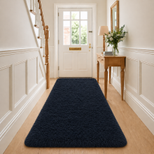 (80x150cm-Runner Rug, Navy) Shaggy Rug-Non Slip Faux Fur Extra Large Area Rugs for Livingroom Bedroom Carpet