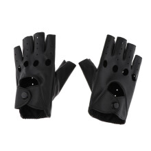 PU Leather Punk Rock Half-Finger Gloves