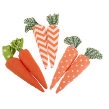 6Pcs Lightweight Fabric Easter Carrots for Kitchen and Yard Decoration