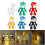 Petite veilleuse LED avec figurine de robot, réglage-Vert 3