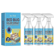 3pcs Bed Bug Spray Remover, Efficient Quick Effect for Bed Sheet Sofa, Prevent Fleas & Bed Bug Bites