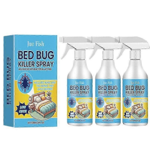 3pcs Bed Bug Spray Remover, Efficient Quick Effect for Bed Sheet Sofa, Prevent Fleas & Bed Bug Bites