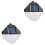 2Pcs High Conversion Solar Lights Waterproof Wall Lamps for Garden Use 2