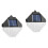 2Pcs High Conversion Solar Lights Waterproof Wall Lamps for Garden Use 3