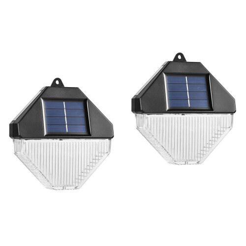 2Pcs High Conversion Solar Lights Waterproof Wall Lamps for Garden Use 2