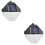 2Pcs High Conversion Solar Lights Waterproof Wall Lamps for Garden Use 5