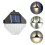 2Pcs High Conversion Solar Lights Waterproof Wall Lamps for Garden Use 7