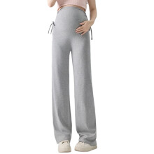 Comfortable Pregnancy Lounge Pants Feature Belly-light gray XXL