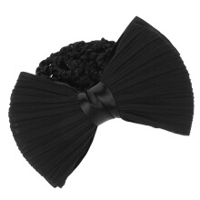 Clip elástico para moño de mujer, color negro, 1 unidad.