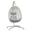 (Light Grey) Tulum Rattan Hanging Egg Chair Swing Garden 1
