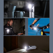 Tragbare Taschenlampe mit schwenkbarem Kopf,-Weiß