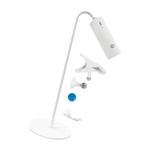 Lampe de bureau LED de lecture, Base magnétique,-Blanc