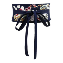 Cinto Obi Kimono Azul, 10 cm de largura, 240 cm de comprimento