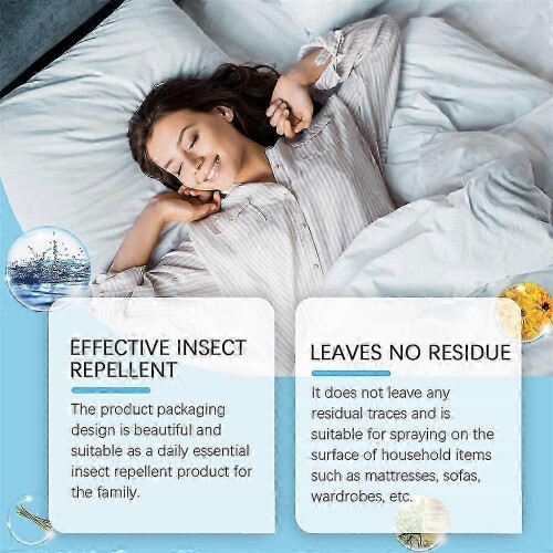 3pcs Bed Bug Spray Remover, Efficient Quick Effect for Bed Sheet Sofa, Prevent Fleas & Bed Bug Bites 1