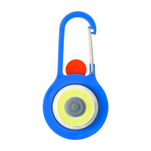 Camping LED Flashlight Pocket Lamp Bright Torch with Hook-Blue