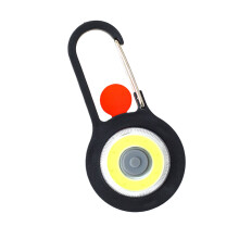 Camping LED Flashlight Pocket Lamp Bright Torch with Hook-Black
