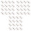 96Pcs Durable Silver Drawer Butt Door Hinges for Home and Office Use 2