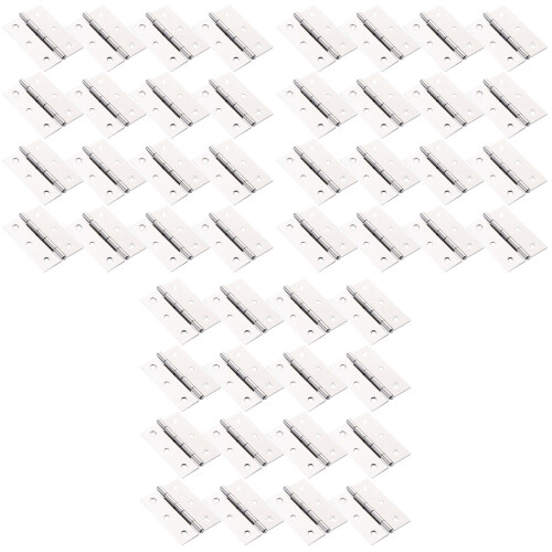 96Pcs Durable Silver Drawer Butt Door Hinges for Home and Office Use 1
