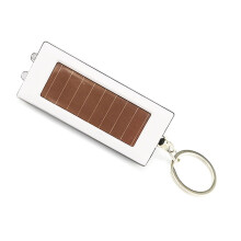 LED Flashlight with Keychain Plastic Texture Suitable for-White