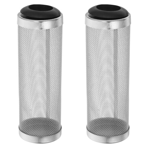 2Stk Aquarium Filter Intake Schutz Aus , Feines , Silber