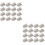 32Pcs Silver Back Flap Hinges for Vintage Wooden Boxes Home Office Use 5