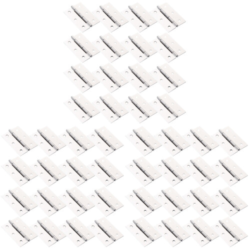96Pcs Durable Silver Drawer Butt Door Hinges for Home and Office Use