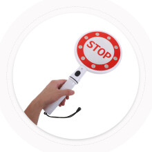 2Stk Verkehrs-Stoppzeichen Mit , LED- , Weiß,