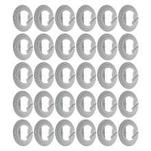 30Pcs NFC Blank Writable Stickers Silver Round Tags for Smartphone Use