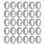 30Pcs NFC Blank Writable Stickers Silver Round Tags for Smartphone Use 1
