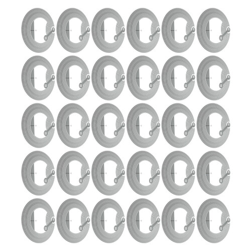 30Pcs NFC Blank Writable Stickers Silver Round Tags for Smartphone Use