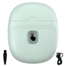 (green) Electric Toe Nail Clippers Automatic With Light Trimmer USB Rechargeable Cutter