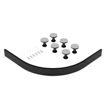 Nes Home Grey Shower Tray Panel & 6pcs Bath Legs For Quadrant Tray