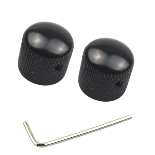 2 Stück Dome Top Knöpfe Potentiometer Knöpfe mit Loch-Schwarz