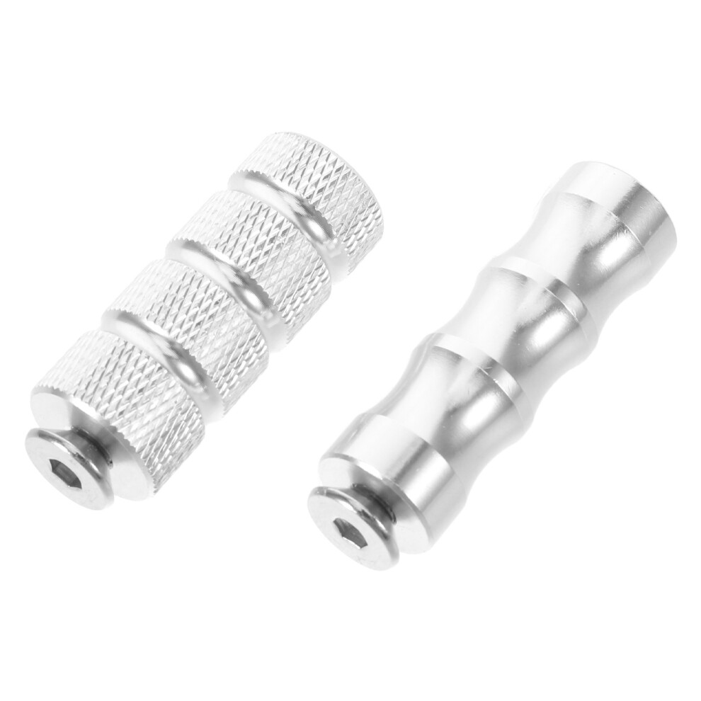 1Pair M6 Aluminum Motorcycle Footpeg Anti-Skid Gear Shift Pedal Silver 3754058564799