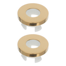 2Pcs Round Sink Overflow Cap Copper Plastic Basin Overflow Replacement