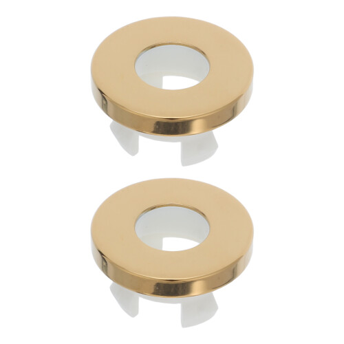 2Pcs Round Sink Overflow Cap Copper Plastic Basin Overflow Replacement