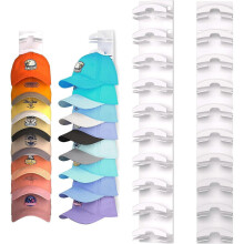 Hat Organizer for Baseball Caps, Hat Rack for Wall with Strong Adhesive Hold up to 10 Hats, Hat Hanger Holder Display for Door Closet, Cap Organizer S
