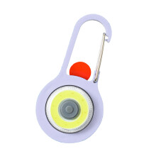 Camping LED Flashlight Pocket Lamp Bright Torch with Hook-grey