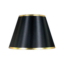 Elegant Cloth Round Lampshades Modern-black gold 22cm