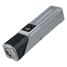 Draagbare zaklamp Waterdichte LED-werklamp Zaklamp voor-grijs
