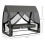Three-Seater Convertible Swing Chair/Bed- Grey 2