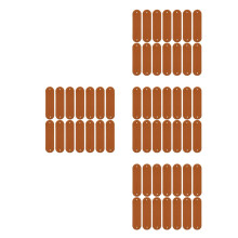 800Pcs Chocolate PU Tags for Handmade Clothes and Bags