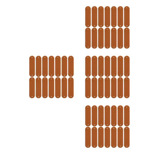 800Pcs Chocolate PU Tags for Handmade Clothes and Bags